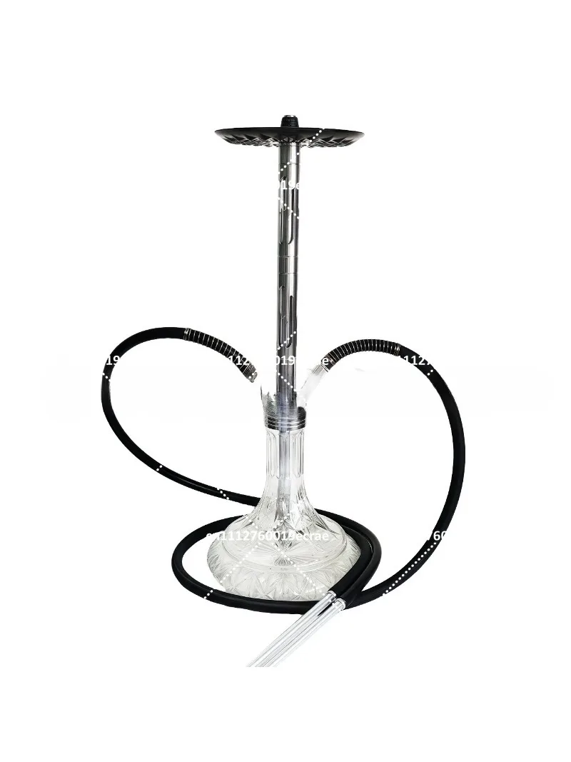 Premium Hookah Set with Glass Base,  Style Shisha Pipe for Smooth Smoking Sessions