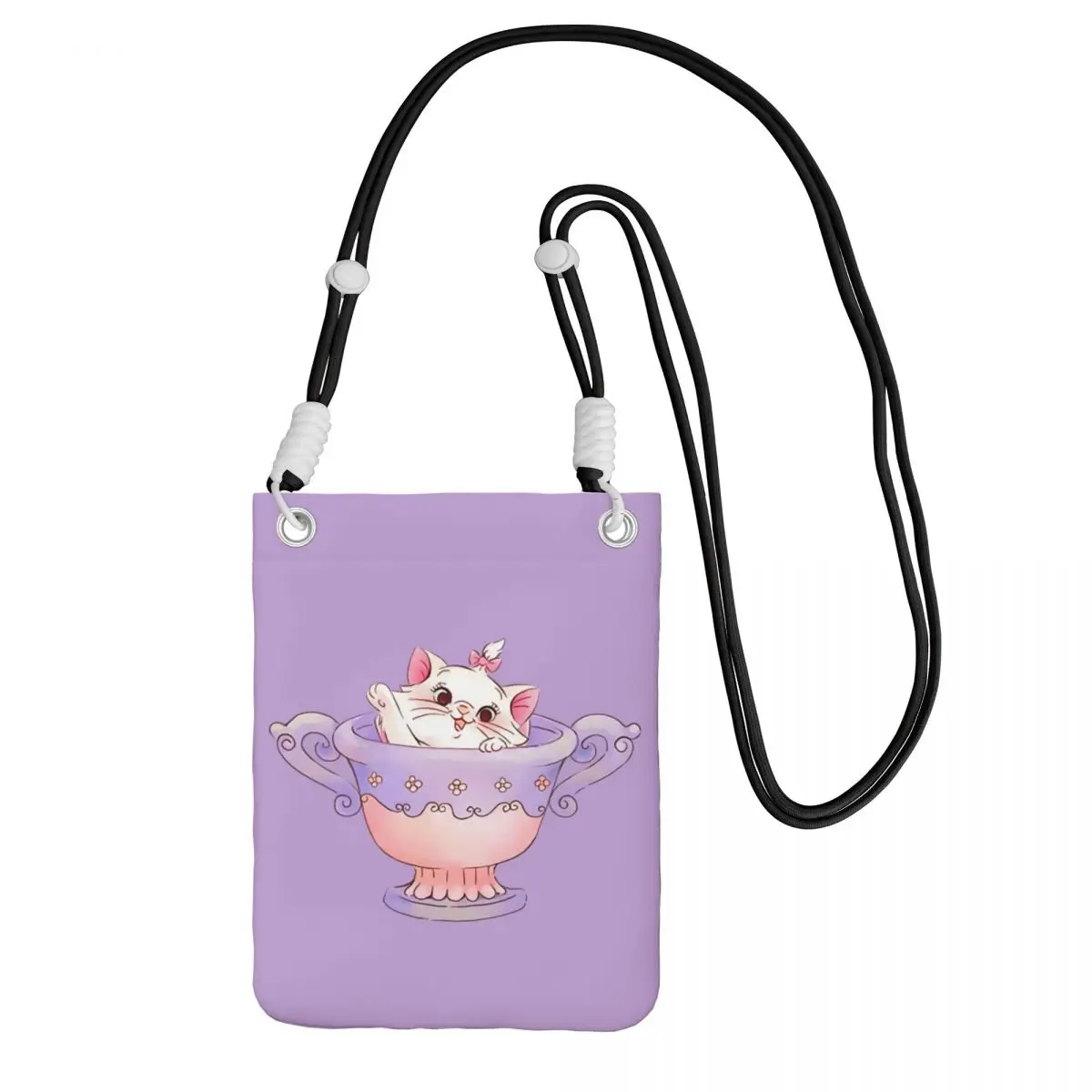 

Custom Marie Cat Smart Phone Wallet With Strap Animation Crossbody Bag Men Women Traveling Mobile Phone Bag