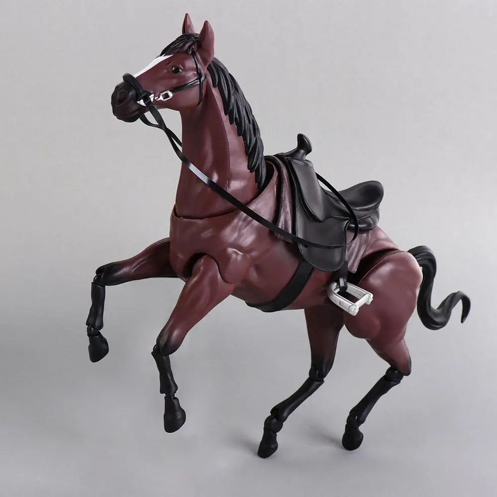 Figurine d'Action de Cheval en Ferrite PVC, Modèle de Peinture d'Artiste à Collectionner Mobile, Multi-Articulations, Beurre