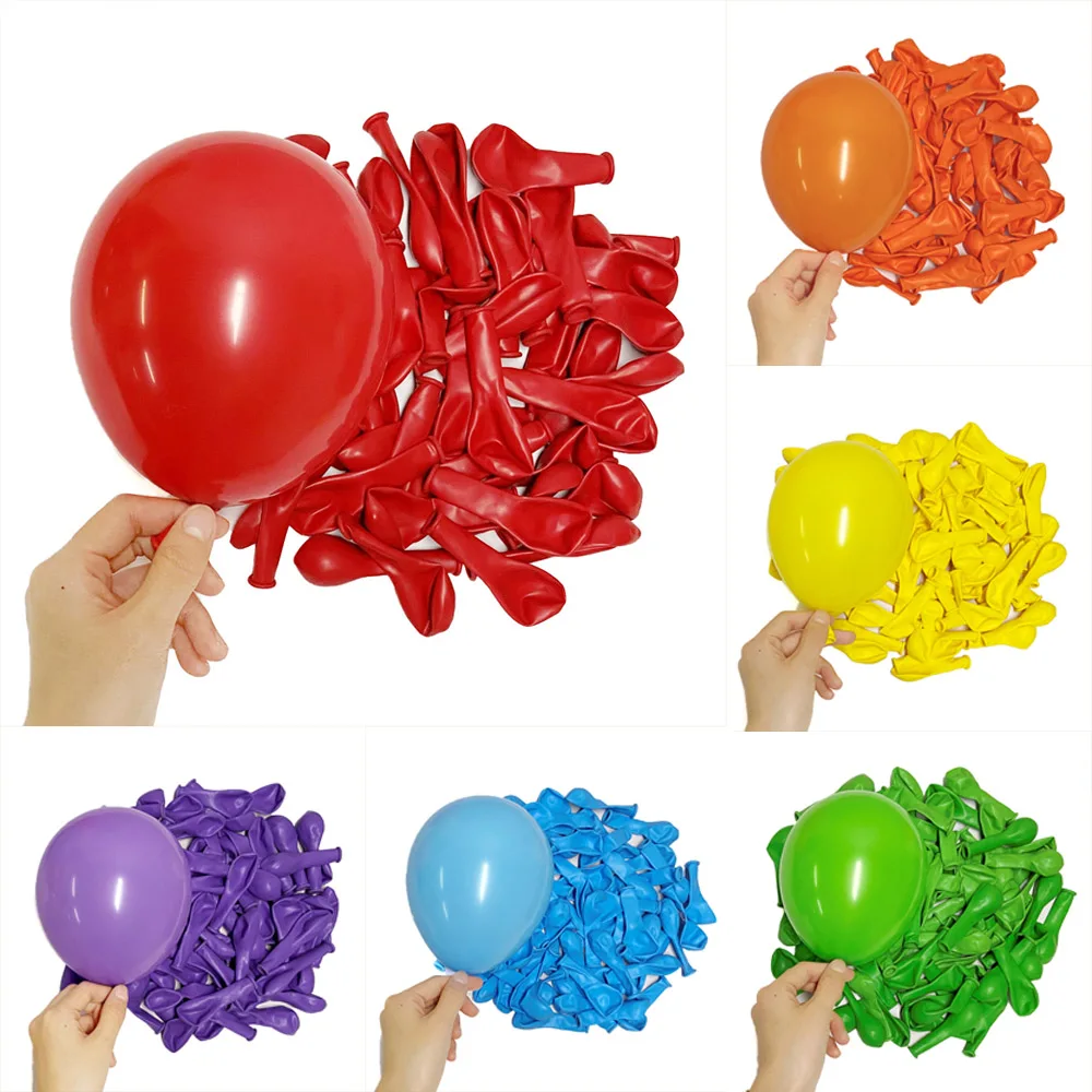 5/10/12/18 cali balony urodzinowe czerwony pomarańczowy żółty zielony niebieski fioletowy balony lateksowe na urodziny Baby Shower rocznica De