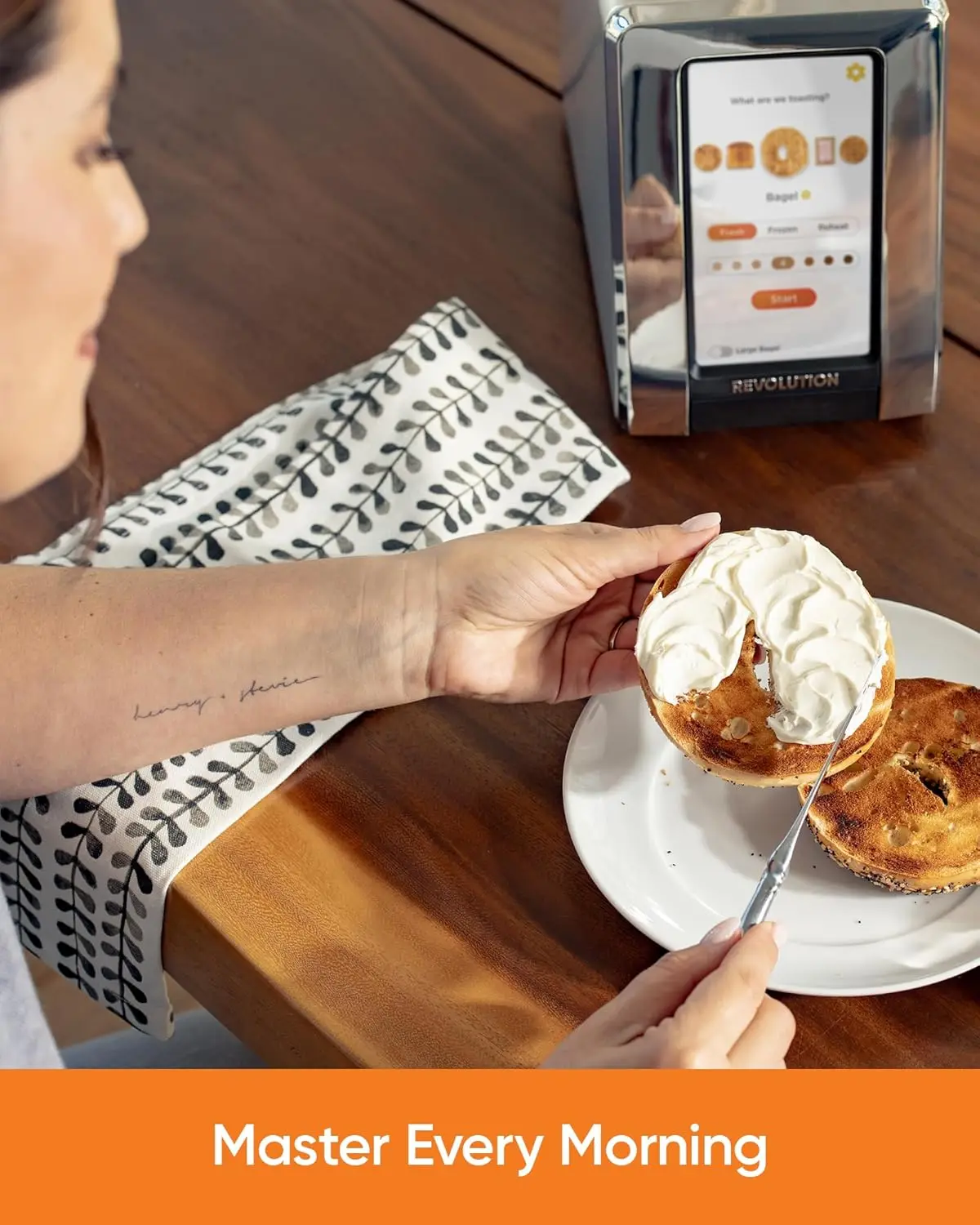 Connect S Broodrooster + Toastie Press – Smart Touchscreen, 2-slice brede sleuf, InstaGLO Tech – Toastbrood, Bagels