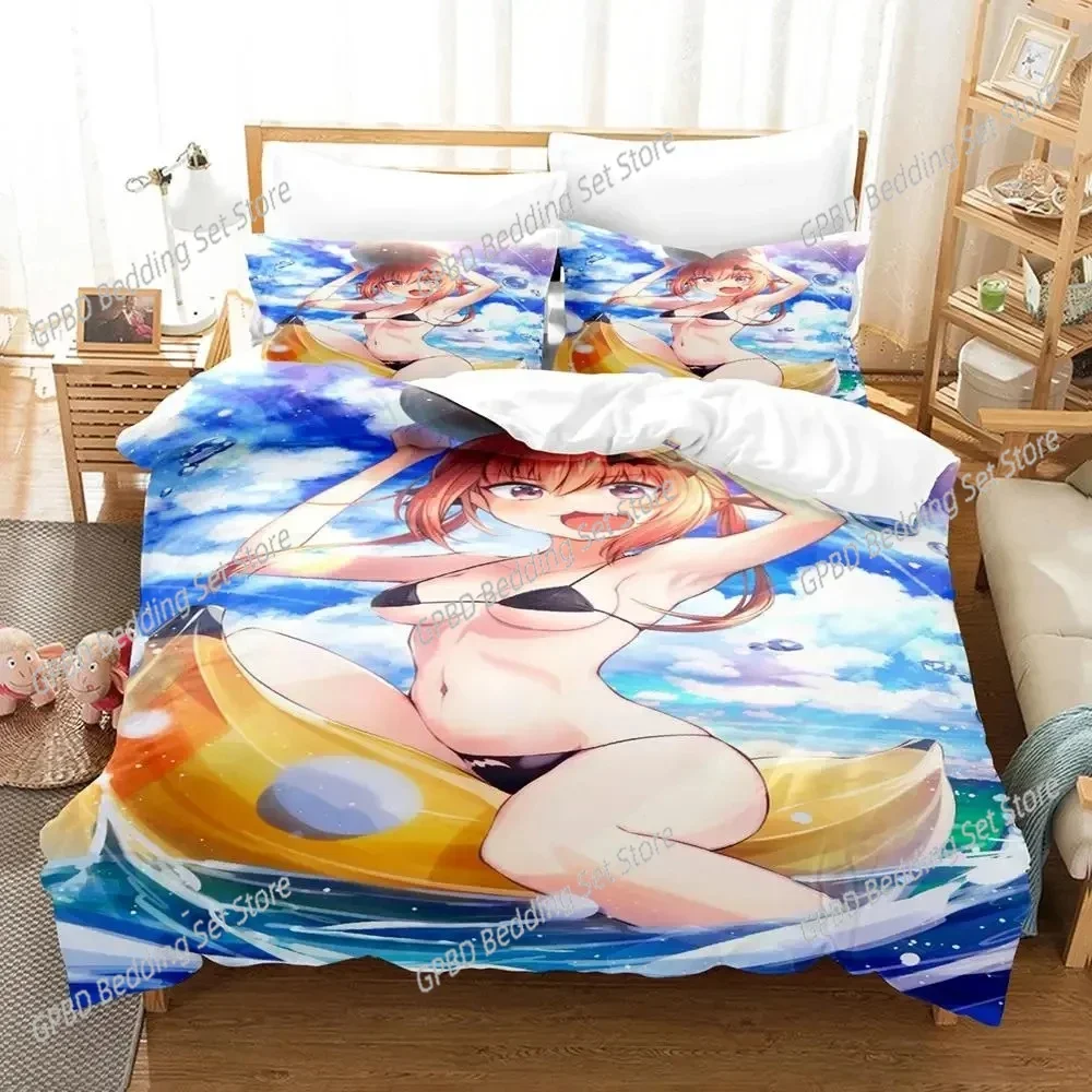 Anime Gabriel Dropout 3D Bedding Set Duvet Cover Pillowcases Single Twin Full Queen King Size Home Decor Quilt Boys Gift