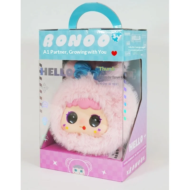 Ai Fluffy Pelúcia Interativa, Boneca Companheira de Conforto, Pingente de Coelho para Mochila, Enfeite Suspenso, Presente para Adultos