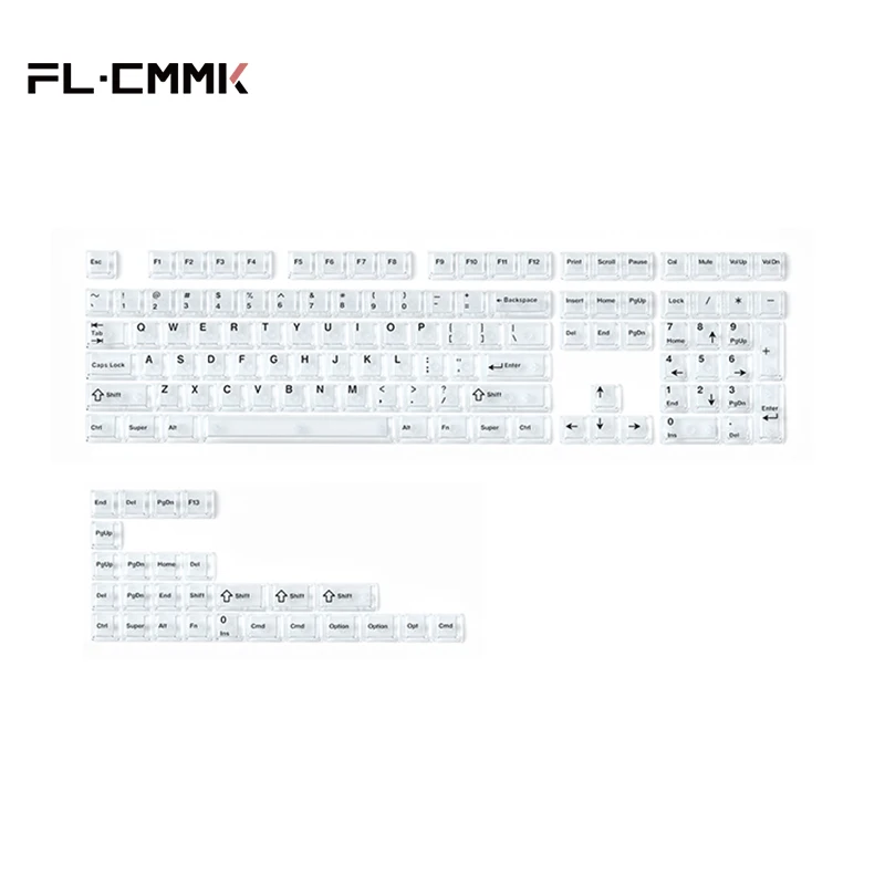 FL ESPORTS PC Transparent Original Factory Height Keycaps