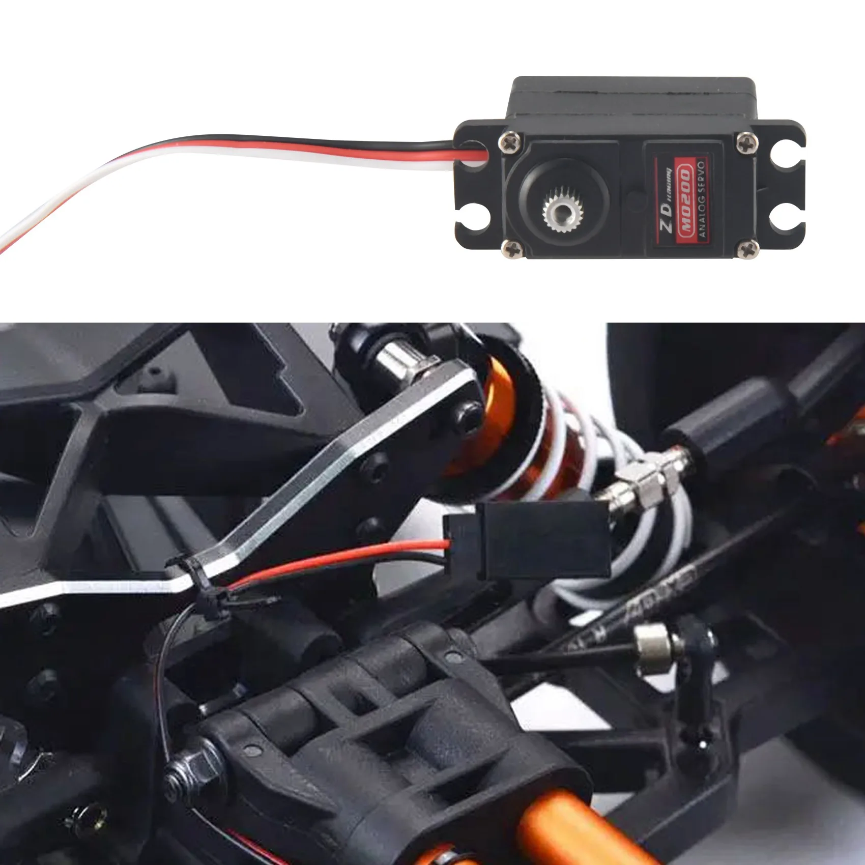 Analógico servo motor m0200 20g, 3,5 kg de torque para 1/16, 1/14, 1/12 zd corrida rc carro acessórios