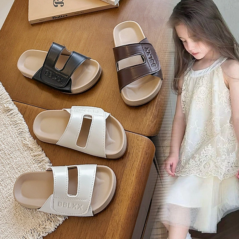 Retro Embossed Letter Two Strap Slides, Lightweight Soft Sole Open Toe Sandals, Fashion Daily Wear Beach Pool Slippers