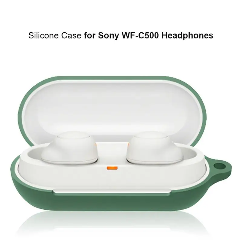 Wireless Earbuds Charging Case ForSony WF-C500 Soft Silicone Shockproof Earphone Protector Replacement Accessories For WF C500