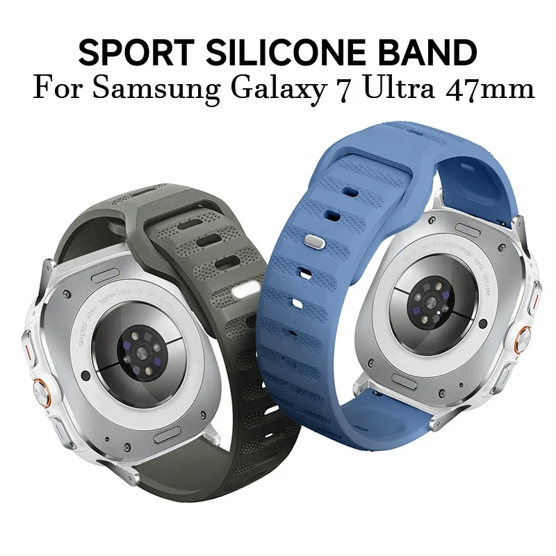 

Silicone Strap For Samsung Galaxy Watch 7 Ultra 47mm Smart watch Wristband Bracelet Wrist Band Watch Accessories Case Adapter