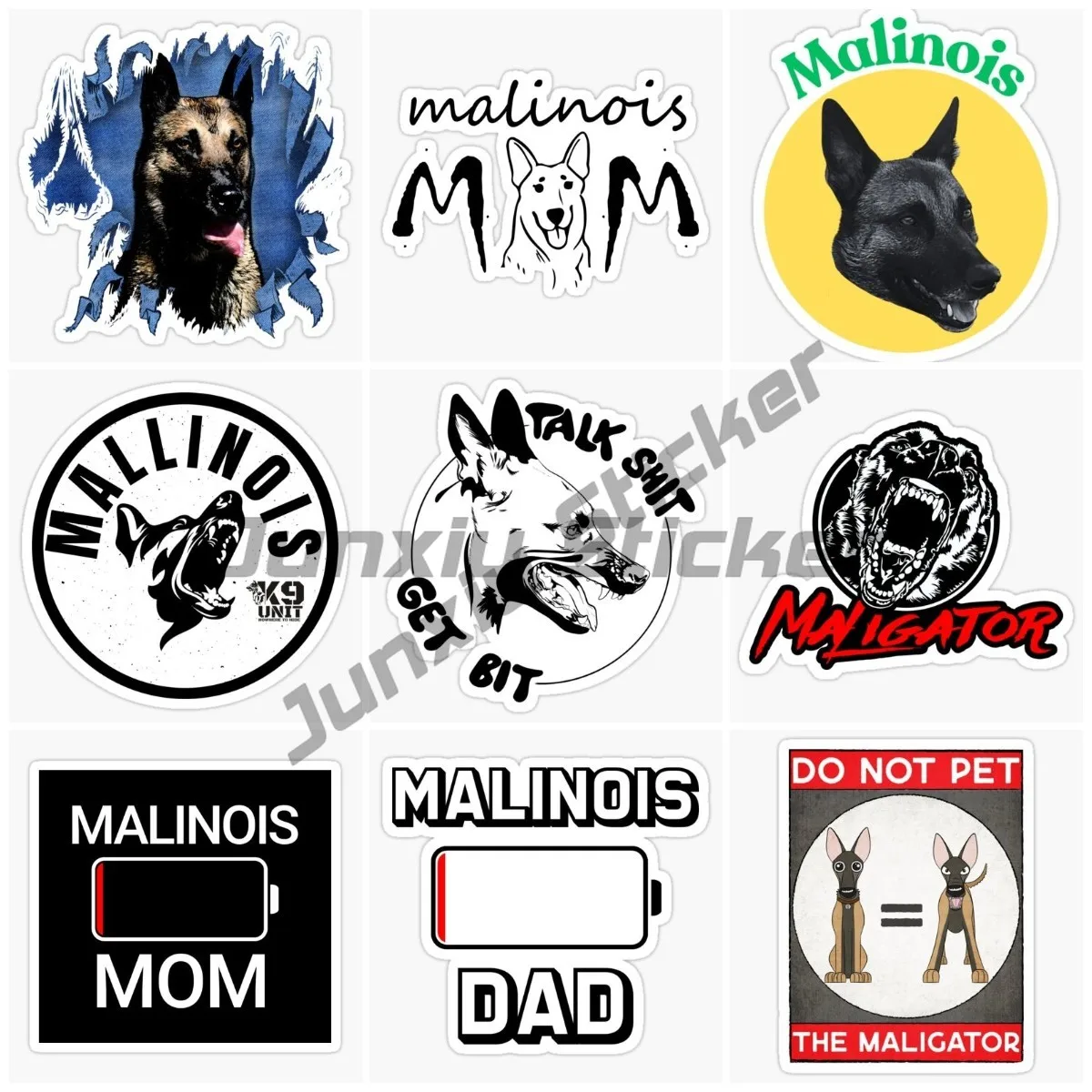 

Belgian Malinois Vinyl Autohesion Decal Car Stickers for Window Wall Pet Dog Cool and Creative