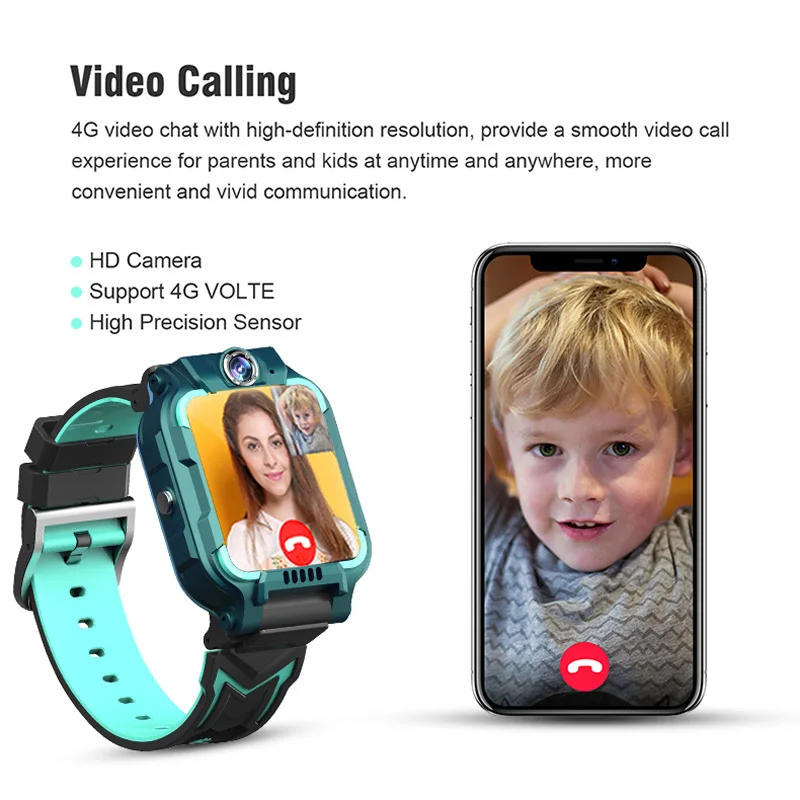 Children Smart Watches 4G Kids GPS Position Safety Wristband Dual cameras Video Call Bracelet Sports Waterproof Kids Watch Boy