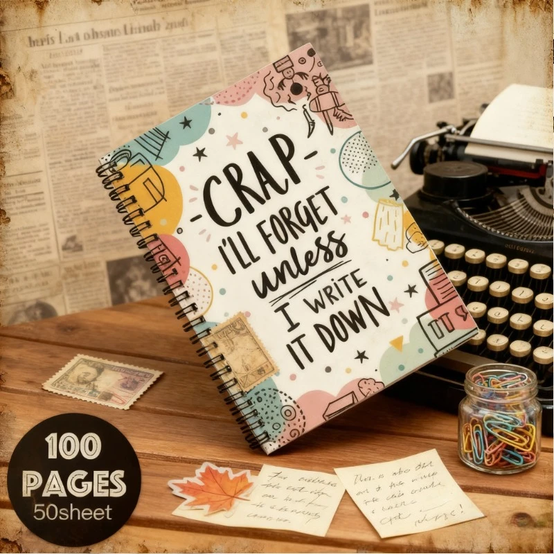 

100-Page Fashionable Bestseller "I'll Forget It Unless I Write It Down" Daily Planner, Student Stationery
