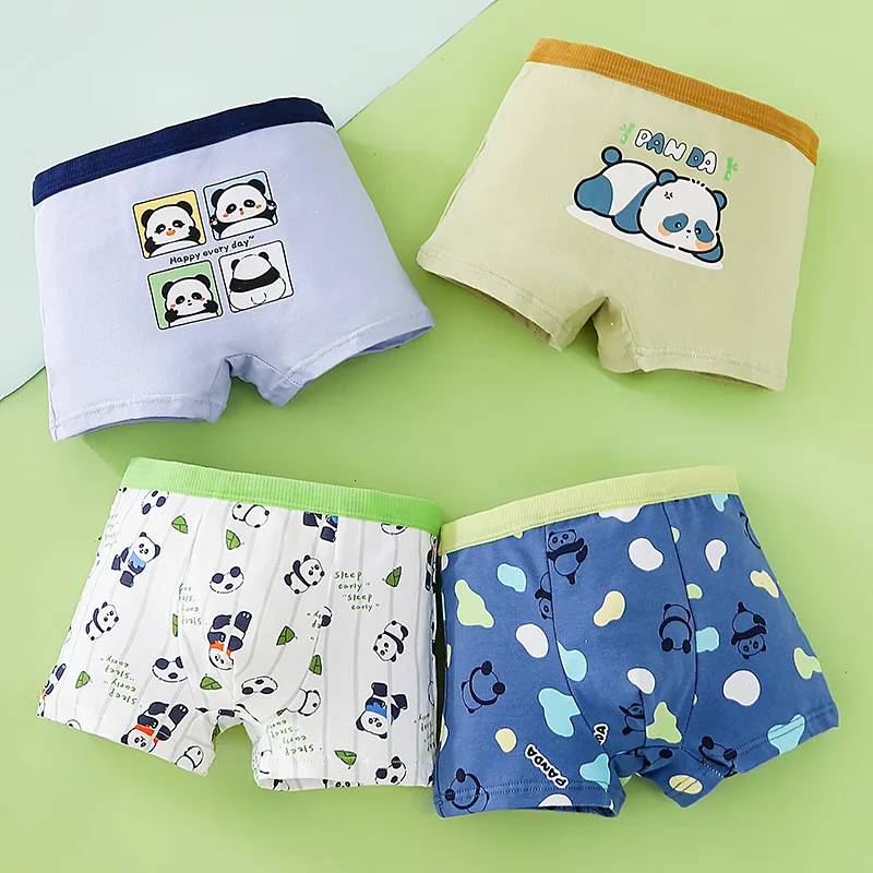 5 Pieces/Lot Boys Panties Kids Cartoon Pattern Boxers Baby Briefs Soft Short Pants 2024 New Children\'s Underwear