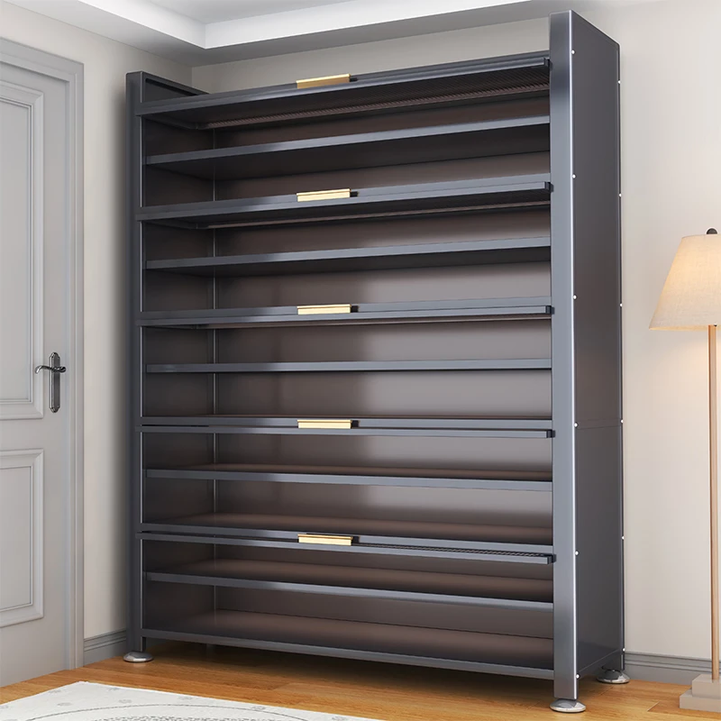 

Flap door storage cabinet dust-proof multi-layer shoe rack