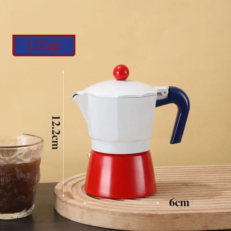 صديقة للبيئة لون مخصص سعة كبيرة صانع القهوة اسبريسو الألومنيوم موكا وعاء 1/3/6 أكواب صنع قهوة اسبريسو #3