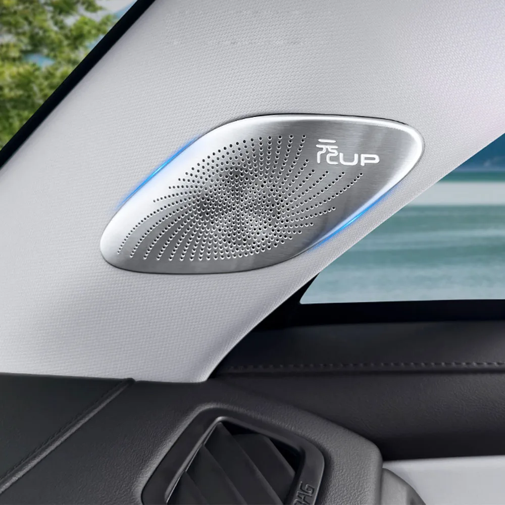 

2 Pcs For BYD Atto 2 Yuan UP 2024 2025 A-pillar Horn Cover Car Modification Supplies Stainless Steel Horn Cover Highlight Luxury