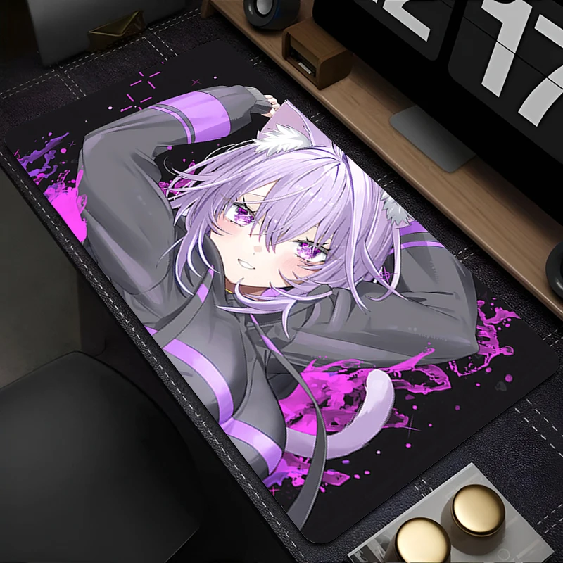Muismat Laptop Kantoorkast Toetsenbord Pad PC Bureaumat Grote muismat Antisliprubber H-hololive Nekomata Okayu Extended Pad