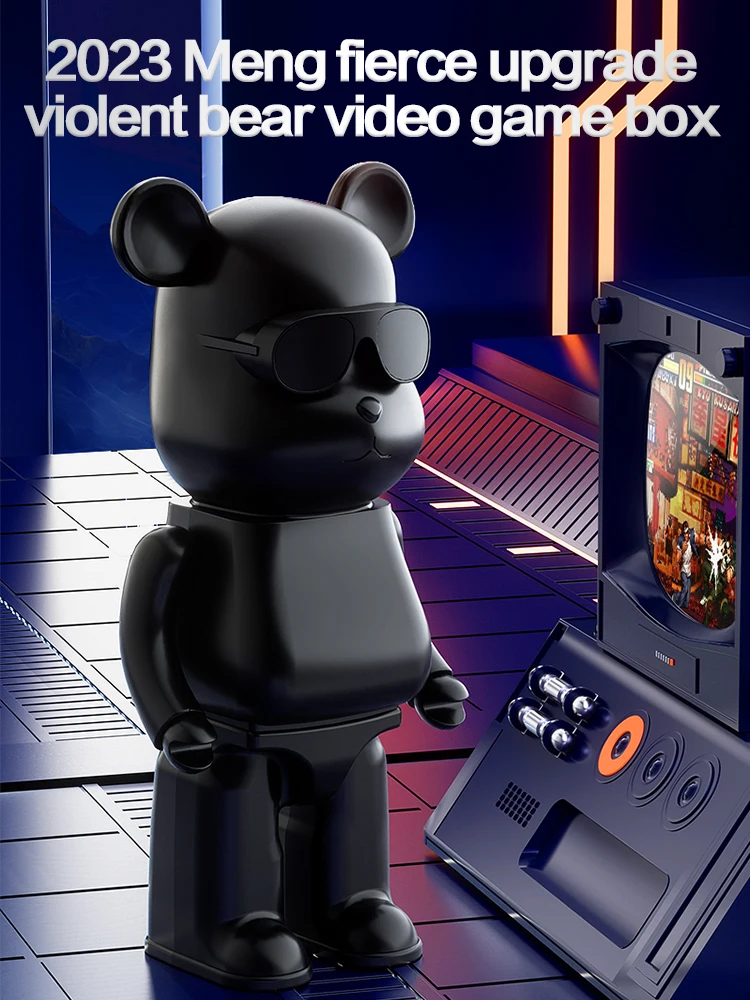 Super Game Box Violent Bear Console 128GB 20000+ Upgrade Handle Classic Games 4K HDMI HD Output 25 Emulators Plug Play