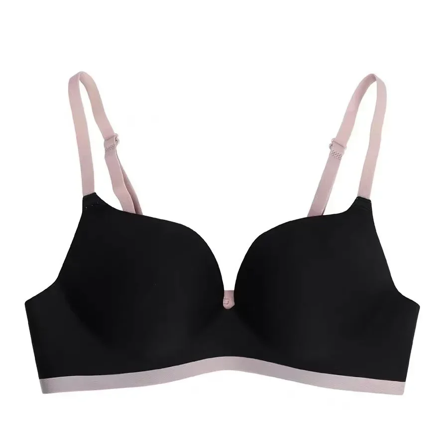 Reggiseni senza cuciture per donna Comfort Intimo senza fili da donna Senza anello in acciaio Bralette 3/4 Coppa Reggiseno lucido Donna 32 34 36 38 Lingerie