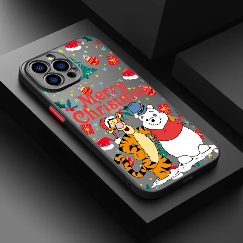 ويني ذا بوه عيد الميلاد قضية الهاتف آيفون 13 14 15 16 17 برو غطاء آيفون 17 الهواء 11 13 برو ماكس 12 16e 16 زائد فوندا #1