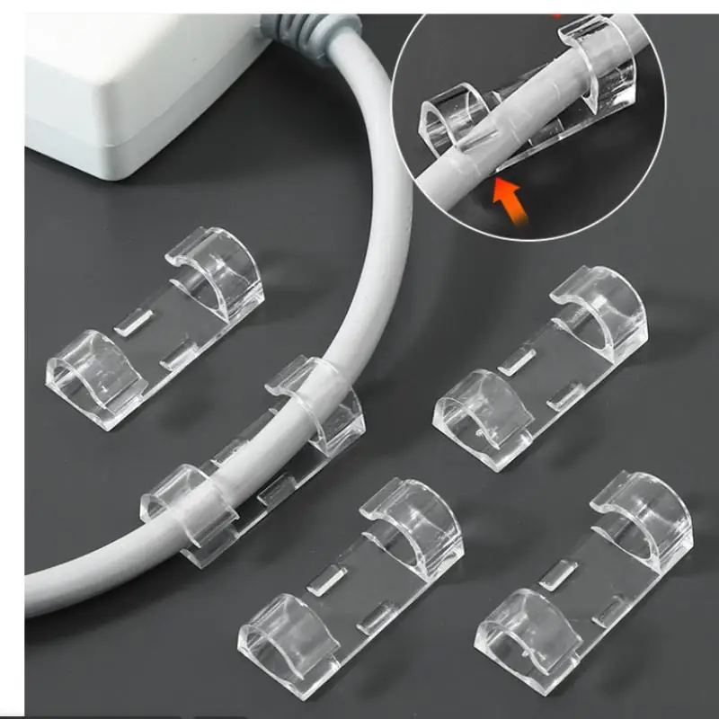 【F】20-100 Stück selbstklebende Kabelklemmen, Kabelhalter, Tisch- und Wand-Organizer, Halterung für Computer, USB-Ladekabel und Datenkabel
