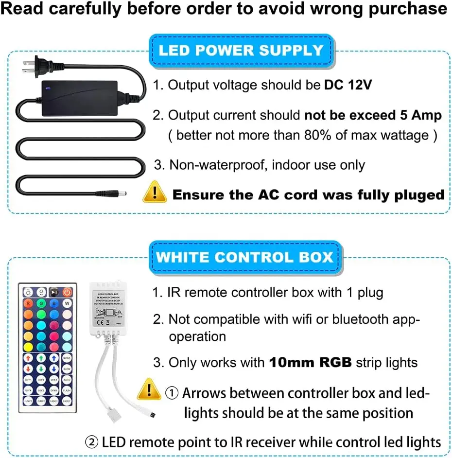 LED Strip Adapter With Wireless RGB Controller DC12V 5A Power Supply IR Remote Control For RGB Diode Tape Flexible Ribbon Light