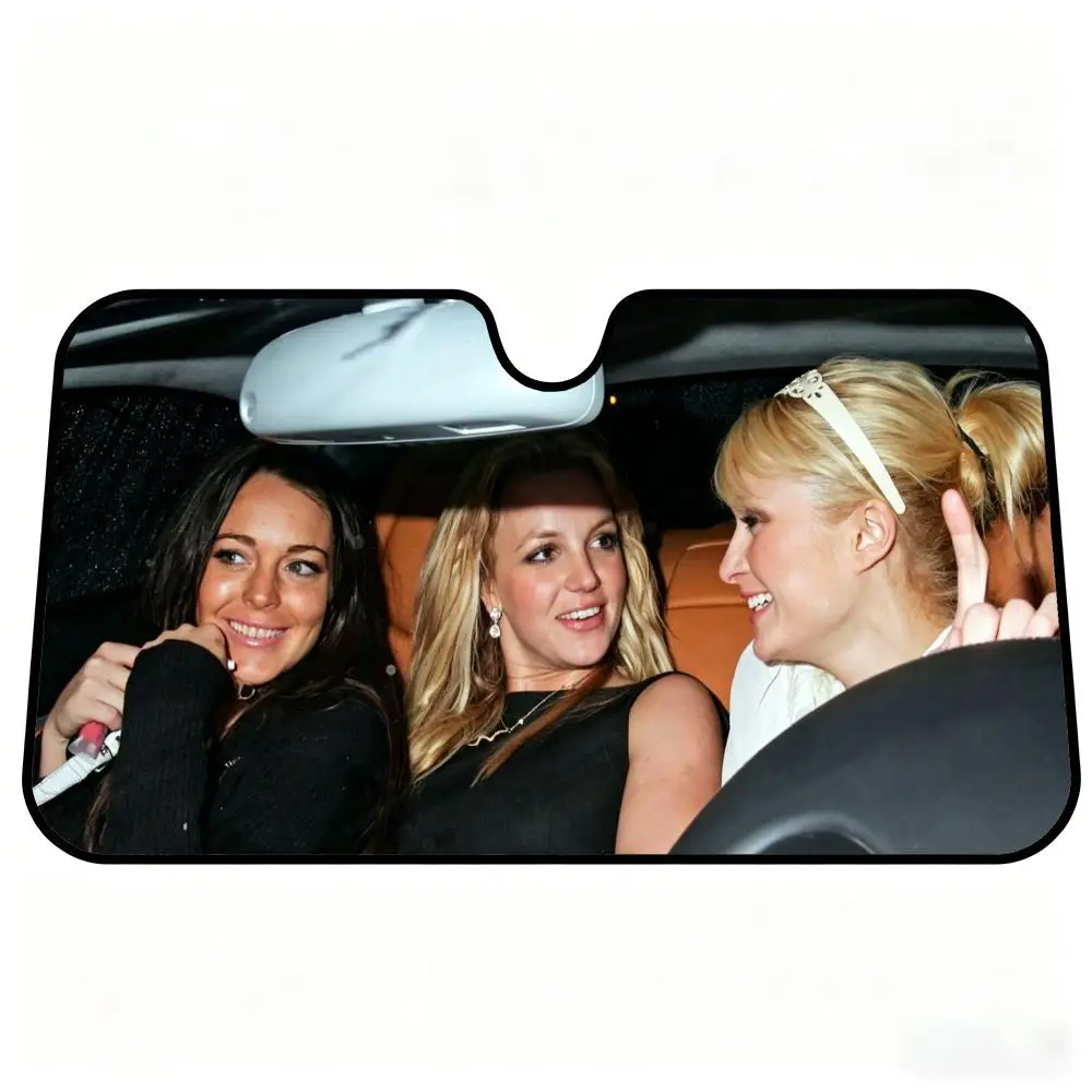 P-Paris, Britney, Lindsay, Hilton-S Sonnenblende für Auto-Windschutzscheibe, Faltbarer Sonnenschutz für Fahrzeuge – Detail 11