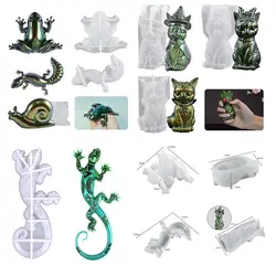 Easter Frog Lizard Snail Gecko Resin Mold DIY Small Animal Mold  Silicone Molds Casting Molds