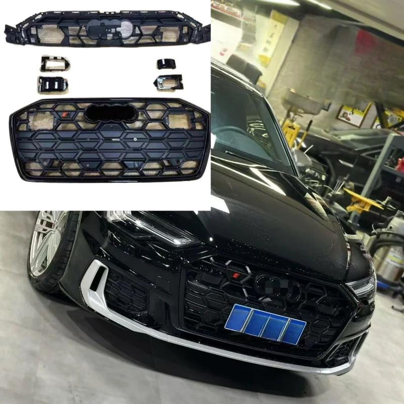 Image of Passend für A6 S6 Mittelgitter-Modifikation A6 Allroad C8 Reiseversion Upgrade Frontgrill Mittelgitter 2019-2025