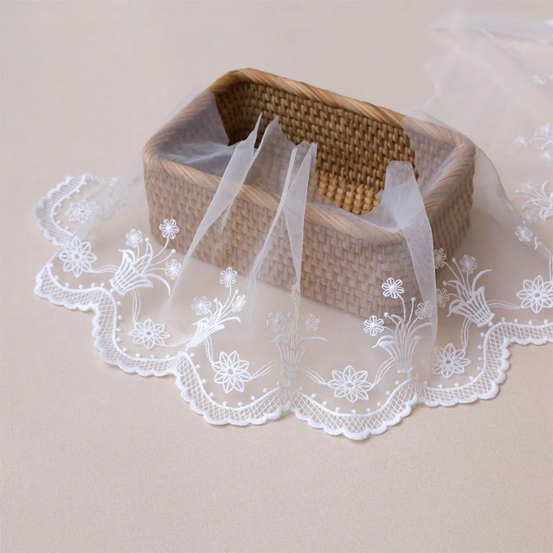 

Summer Fashion Cute Lace Collar Sleeve Dress Clothing Accessories DIY Cotton Thread Embroidery Lace 18cm Chinese Style Home F...