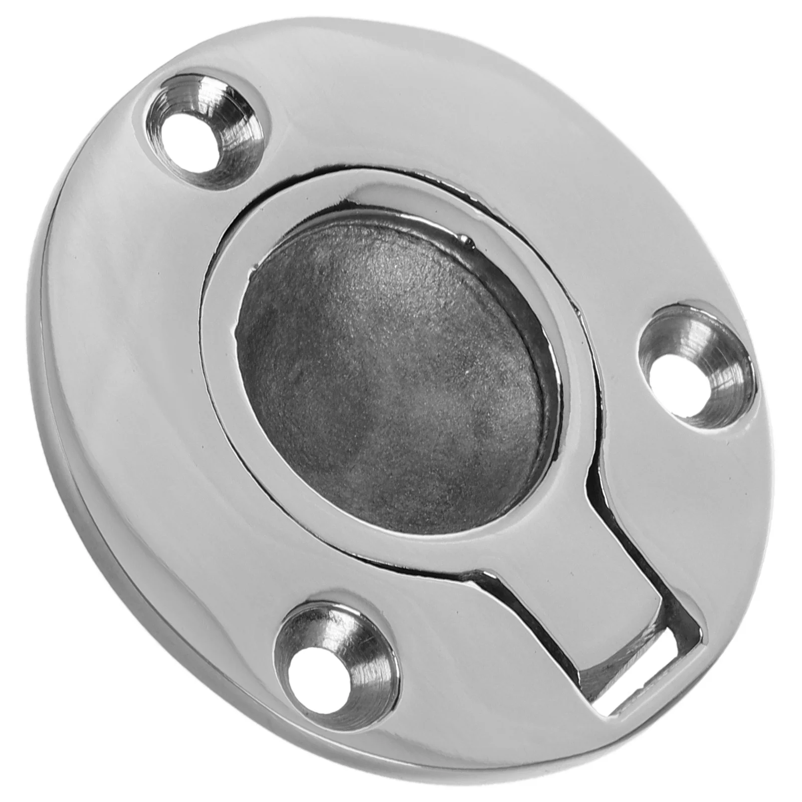 1 Stainless Steel 316 Marine Yacht Round Handle Deck Cover Door Locker Latch Boat Handle Flush Latch Recessed Floor