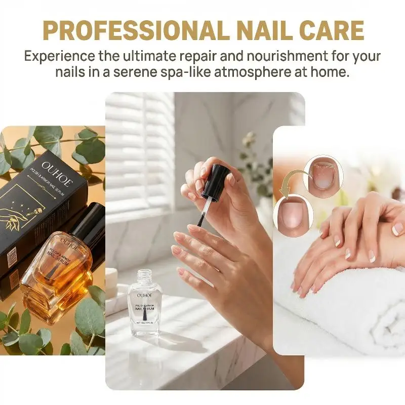 Nail Repair  Liquid Soft Damaged Nails Care Strengthening Brightening Formula For Daily Nail Salon Use