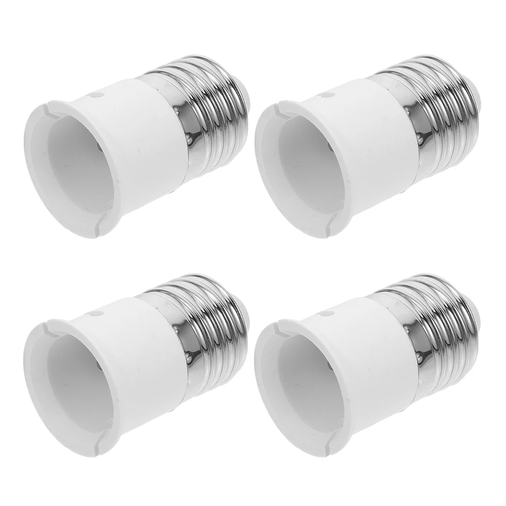 

4pcs Lamp Socket Adapter E27 To Light Bulb Converter Durable Bulb For Home Office Shop Use Screw Lamp Base