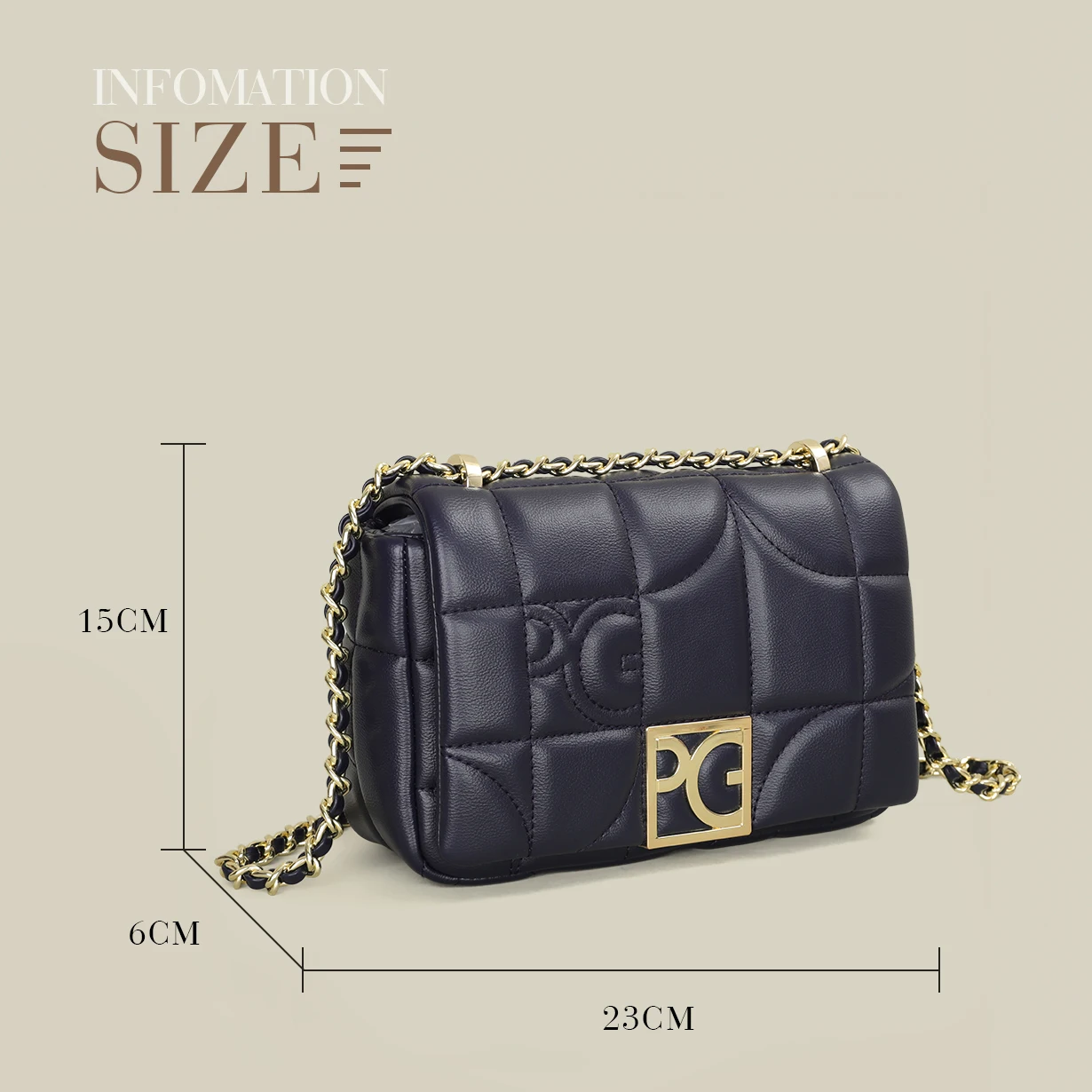 PG Fashion Retro Damen Neue Schultertasche aus Leder, Multifunktionale Party-Umhängetasche, Ausverkauf – Detail 2