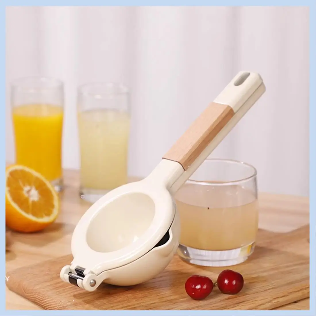 

MLGB-Manual Lemon Juicer Squeezer Orange Citrus Fruits Hand Press Fruit Juicier Household Wood Lemon Clips Kitchen Tools