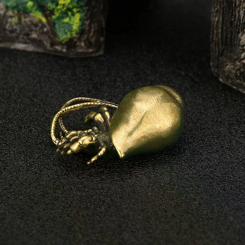 Vintage Brass Hermit Crab Figurines Marine Organisms Animal Statues Crafts Ornaments Office Desk Decorations Home Decor view 4