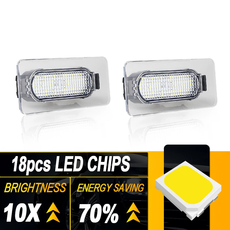 2Pcs 12V 18LED Number License Plate Light Lamp White No Error CANBUS For Toyota Corolla Sedan 2014-up OEM#81270-02250/8127002250