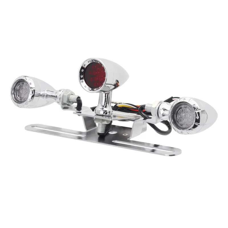 

2PCS motorcycle, electric car retro modified metal 12V voltage, tail light brake light, turn signal set