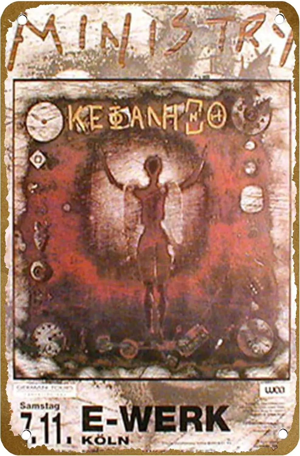 Постер министерства концерта, винтажный металлический жестяной знак с логотипом, семейный клуб, бар, кафе, фотоподарок 8x12 дюймов