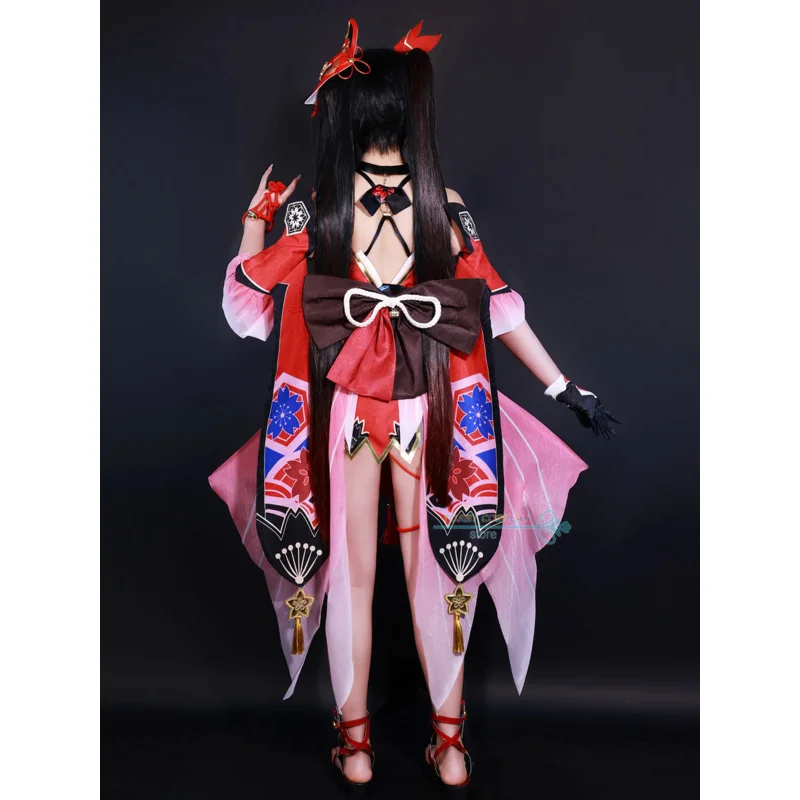 Sparkle Honkai Cosplay Game Honkai Star Rail Sparkle Cosplay Costume Party Outfits Costume Wig Fox Mask Women Role Play Outfits