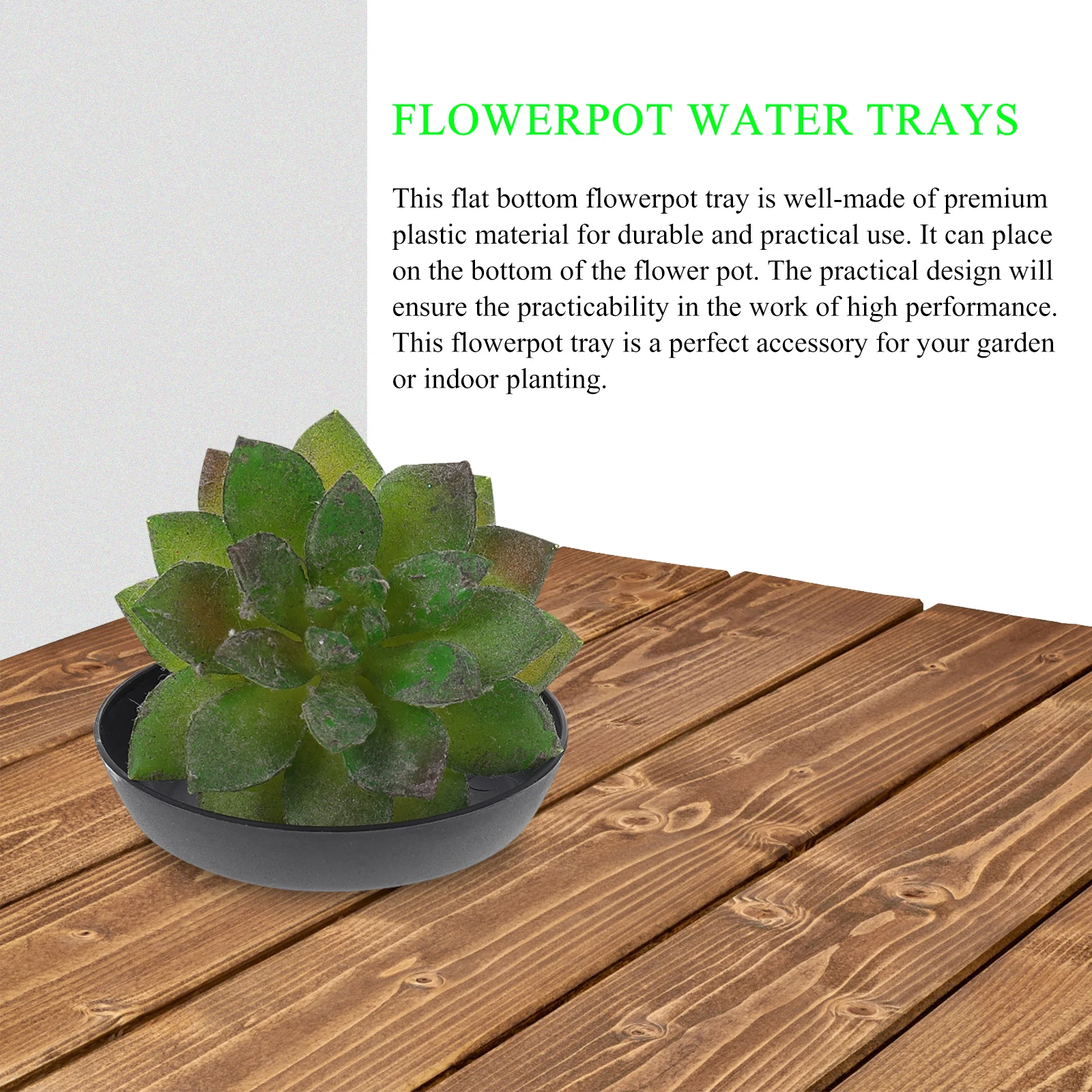 

30 Pcs Round Plastic Plant Pot Saucers (Black & White, 15pcs Each)Water - Catching Trays for Home Potted Plants Indoor Gardeners