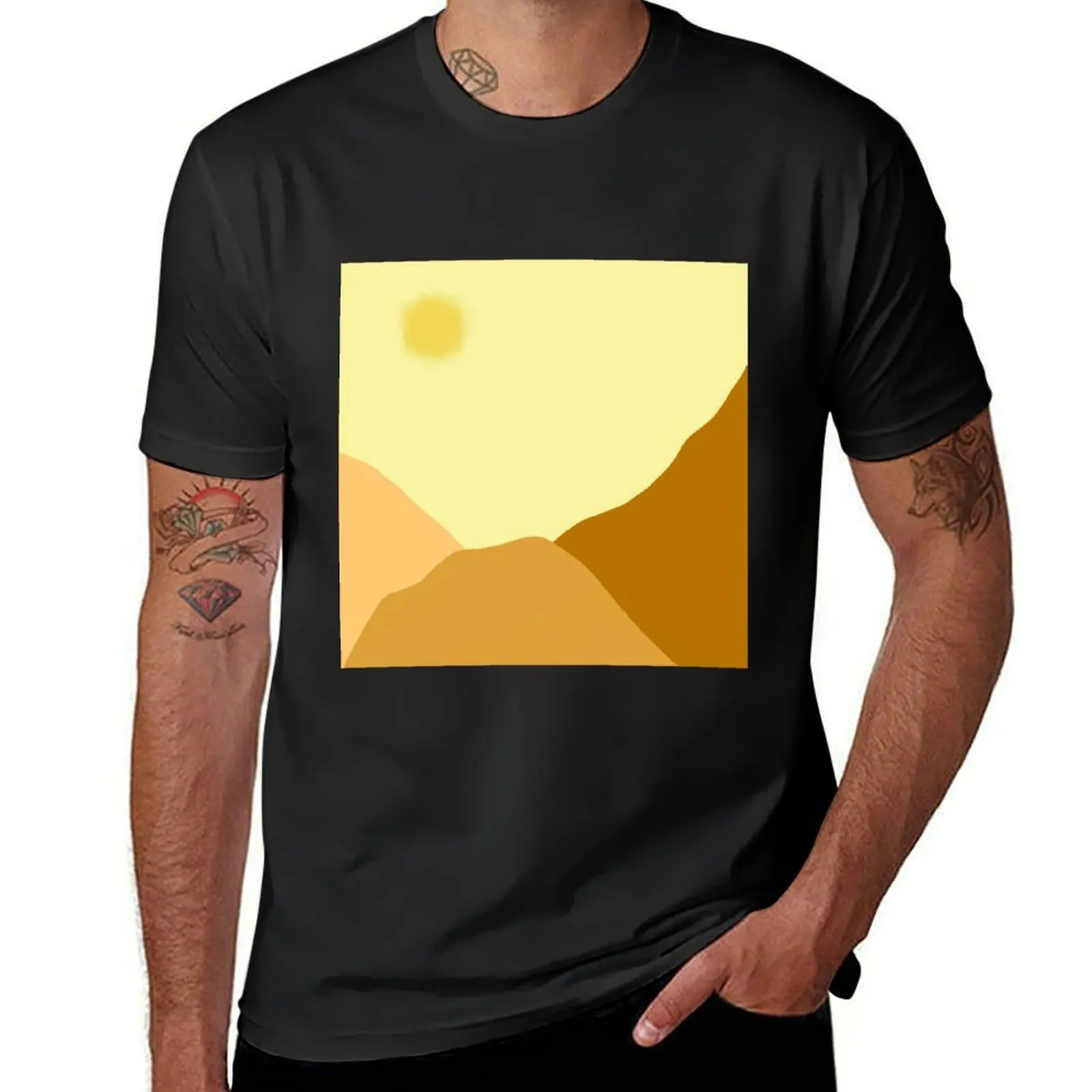 desert at sunset T-Shirt Blouse graphics oversized mens big and tall t shirts