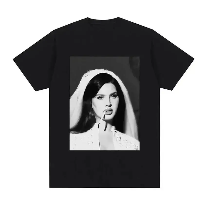 Fashion Harajuku Y2k Retro T Shirt Men Women Singer Lana Del Rey Printed Tees Clothing Hip Hop Summer Short Sleeve Streetwear