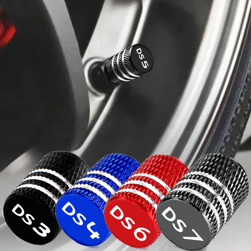 

4Pcs Car Styling Tire Valve Caps Tyre Stem Air Caps Auto Wheel Decoration for Citroen DS3 DS4 DS5 DS6 DS7