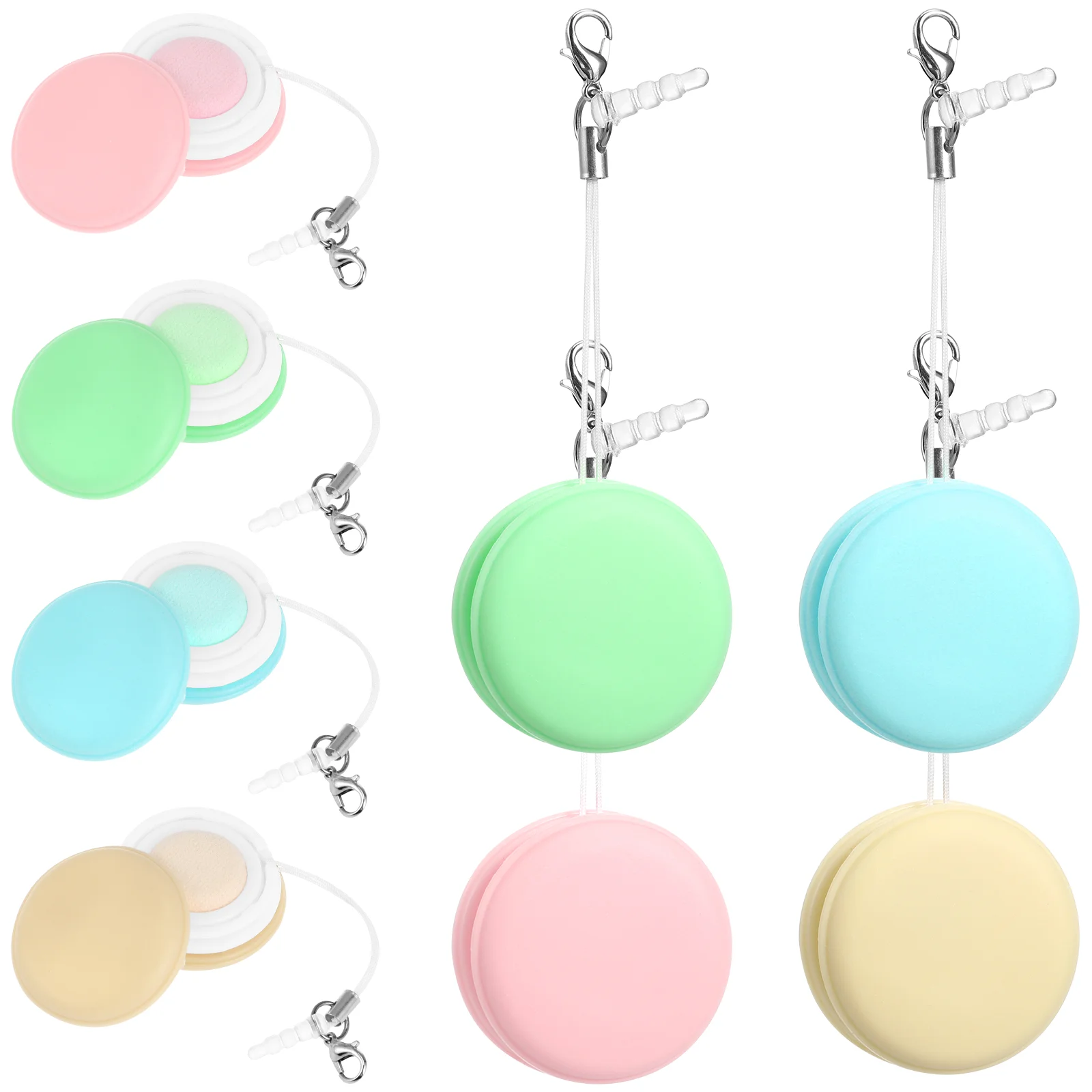 

8 Pcs Phone Screen Wiper Macaron Keychain Charm Electronic Wipes Brush Cleaner Glass Lens Glasses Eyeglass Detergent