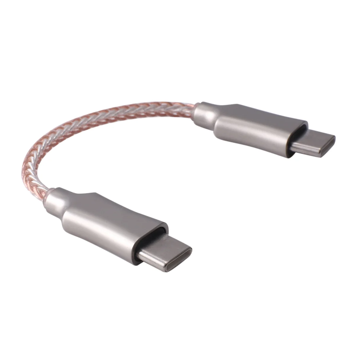 Hot sale Portable Decoding Amp OTG Cable Type-C To Type-C Recording Line 8-Core Audio Cable for HiFi Headphone OTG Adapter