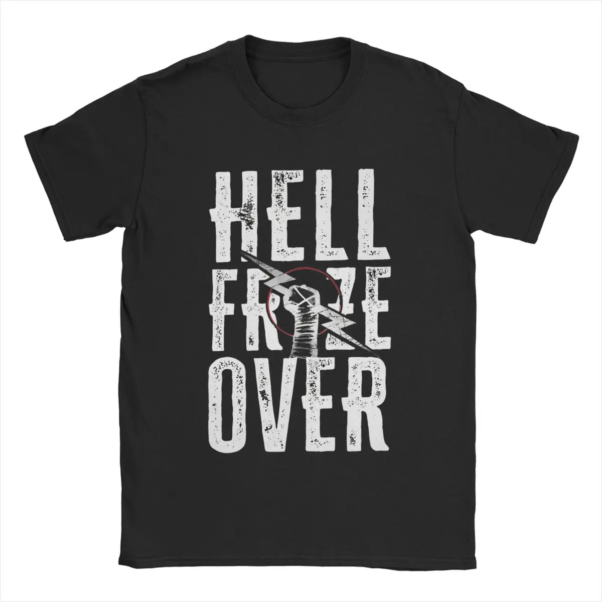 CM Punk Hell Froze Over W-WWE Men T Shirts Punk Boxer Awesome Tee Short Sleeve T-Shirts Cotton Graphic Printed merchandise