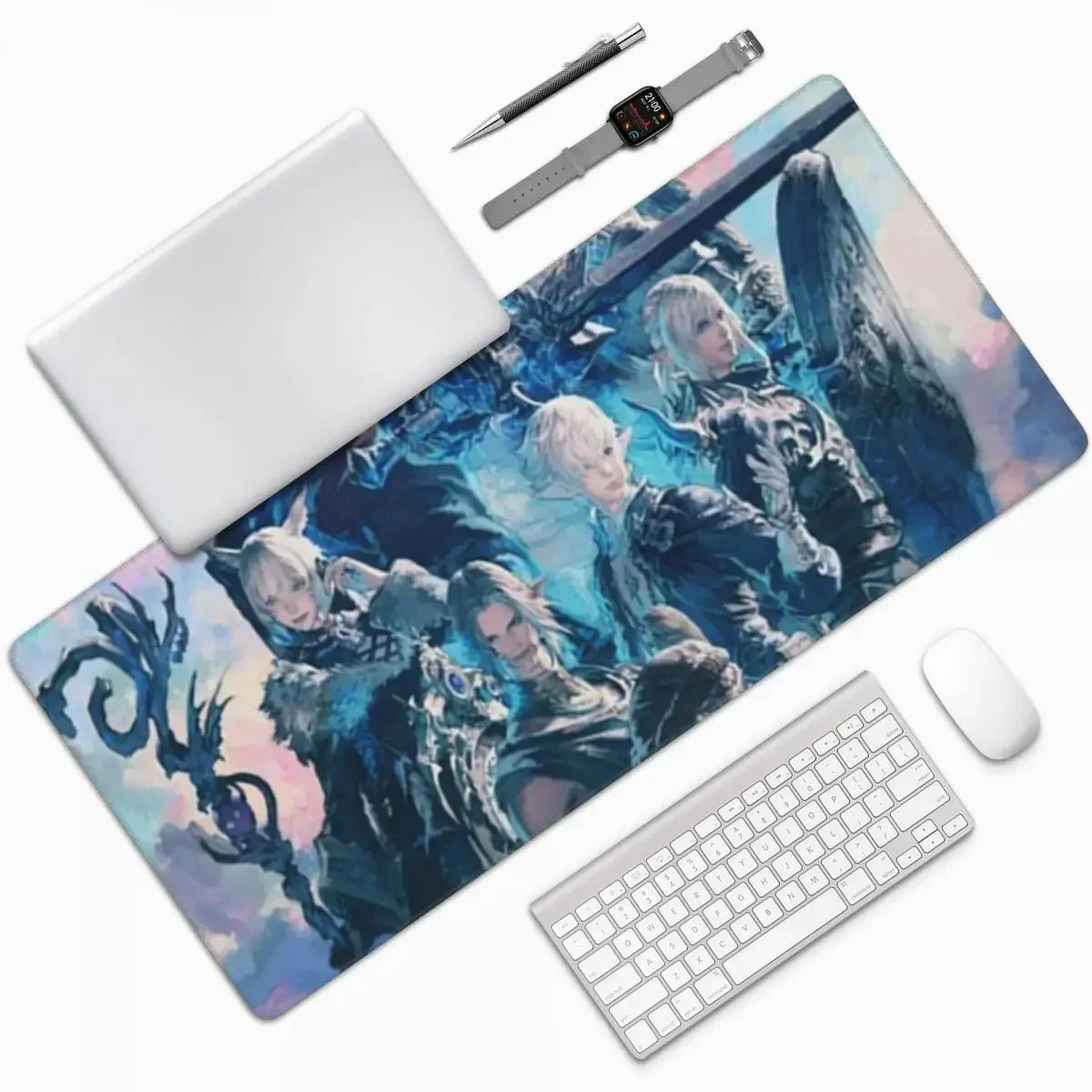 Final Fantasy XIV Endwalker Large Mouse Pad Computer Keyboard Mouse Mat Gamer PC Laptop Desk Mat Office Accessories Table Mats