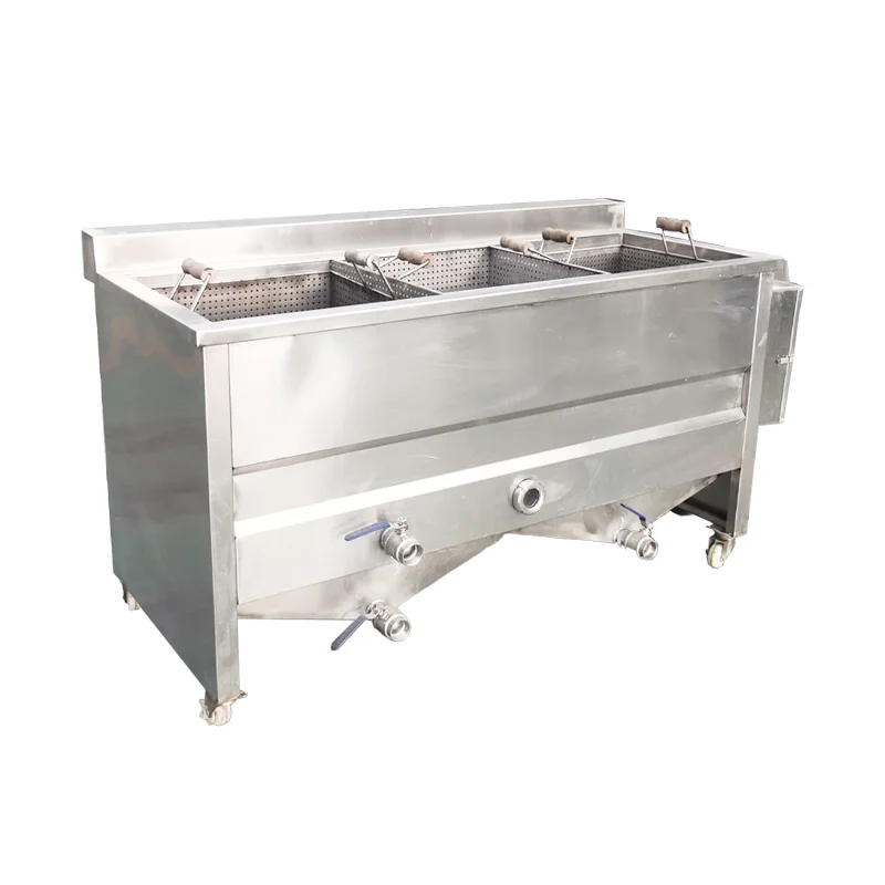 Industrial Deep Continuous Fish Fryer Taro Chip Fryer with Heat Exchanger Core Motor Component for Vegetable Processing Plant