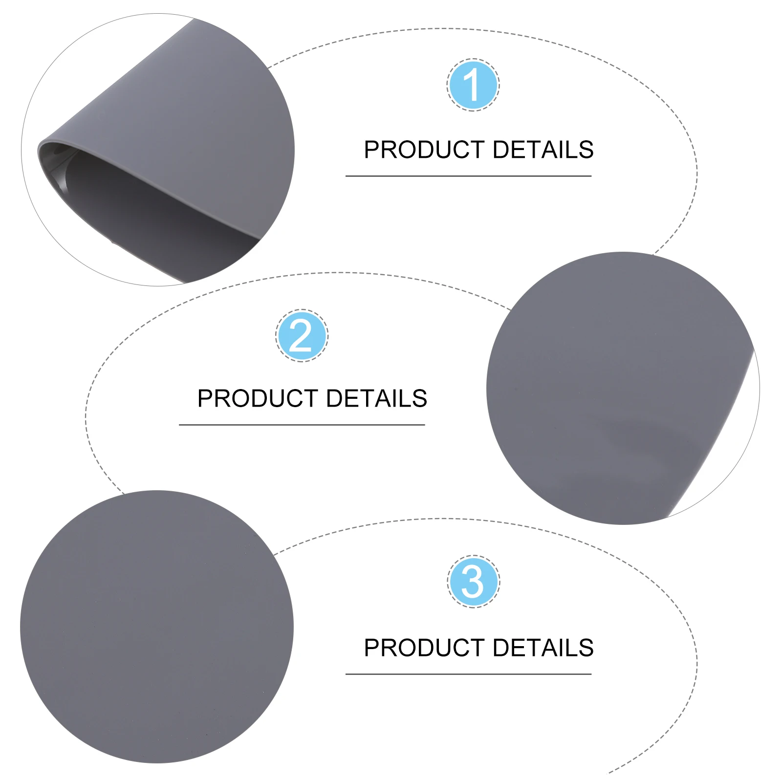 

2pcs Silicone Heat Insulation Protection Heat Insulation Pad Soft Dining Table Mat Grey Pot Pad Baking Mat