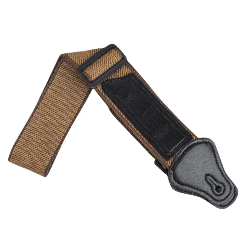 

with Guitar Pick Bag Folk Electric Guitar Strap Pure Cotton Brown/black Bass Ukulele Belt Universal Personality